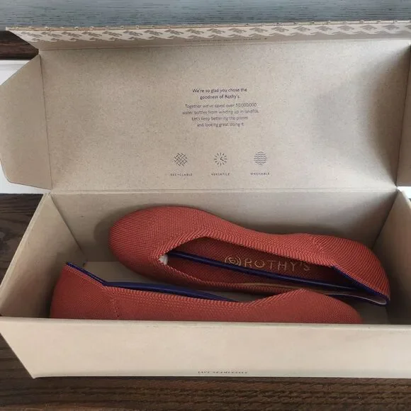 NIB Rothy’s The Daily Round Toe Flat RARE RETIRED COLOR-Size 7-Copper - Picture 6 of 9